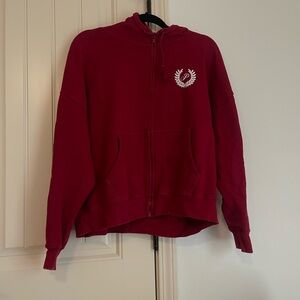 PINK Red Hoodie zip up